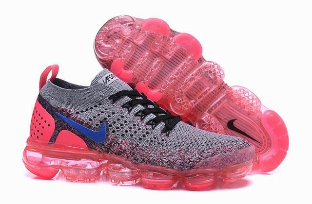 Nike Air Vapormax Women's Running Shoes 942843-10416 Grey Red Blue-10 - Click Image to Close